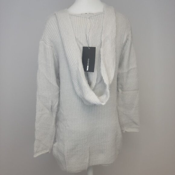 Fashion Nova Buckle Hooded Soft Sweater - Picture 4 of 5